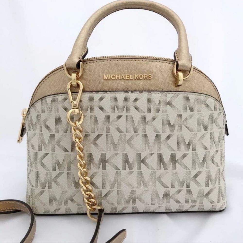 Nwt Michael Kors Emmy white and gold
crossbody - Picture 2 of 12